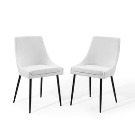 Viscount Upholstered Fabric Dining Chairs Set of 2
