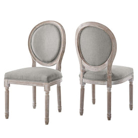 Emanate Upholstered Fabric Dining Side Chairs Set of 2