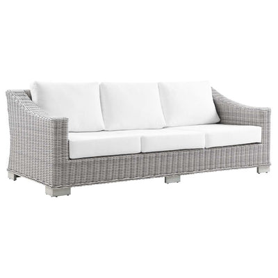 Product Image: EEI-4842-LGR-WHI Outdoor/Patio Furniture/Outdoor Sofas