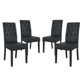 Confer Vinyl Dining Side Chairs Set of 4
