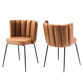 Virtue Vegan Leather Dining Chairs Set of 2