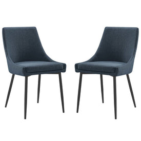 Viscount Upholstered Fabric Dining Chairs Set of 2