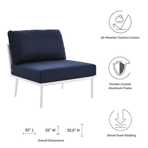 EEI-5568-WHI-NAV Outdoor/Patio Furniture/Outdoor Chairs