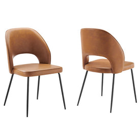 Nico Vegan Leather Dining Chairs Set of 2