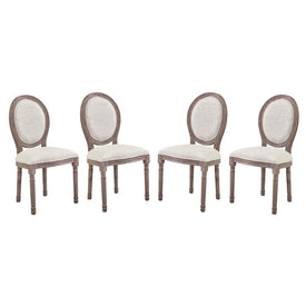 Emanate Upholstered Fabric Dining Side Chairs Set of 4