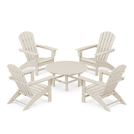 Nautical Five-Piece Adirondack Chair Conversation Set - Sand