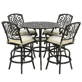Windsor Collection Five-Piece All-Weather High Dining Bar Set