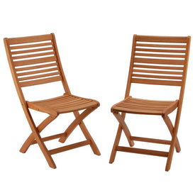 Eucalyptus Grandis Wood Folding Chairs Set of 2