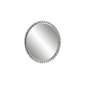 Taza Aged White Round Wall Mirror