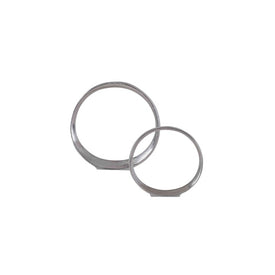 Orbits Nickel Ring Sculptures Set of 2