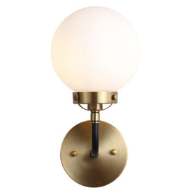 Caleb Single-Light Wall Sconce - Brass Gold and Black
