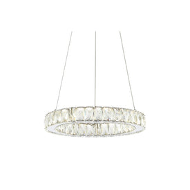 Reese LED Pendant - Chrome and Clear