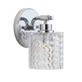 Spaulding Single-Light LED Bathroom Wall Sconce - Chrome