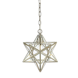 Stella Moravian Star Single-Light Pendant - Nickel