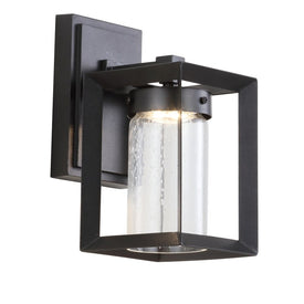 Nate LED Outdoor Wall Sconce - Black and Clear