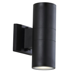 Duo LED Outdoor Wall Sconce - Black