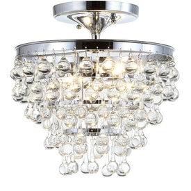 Toronto Two-Light Semi-Flush Mount Ceiling Fixture - Chrome