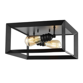 Marfa Two-Light LED Flush Mount Ceiling Fixture - Oil Rubbed Bronze