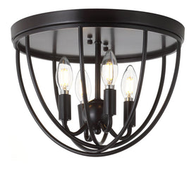 Peter Four-Light Flush Mount Ceiling Fixture - Oil Rubbed Bronze