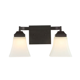 Staunton Two-Light Bathroom Vanity Fixture - Oil Rubbed Bronze