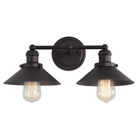 July Two-Light Bathroom Vanity Fixture - Oil Rubbed Bronze