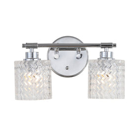 Spaulding Two-Light LED Bathroom Vanity Fixture - Chrome