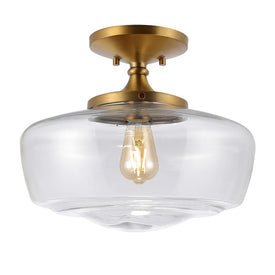 Marfa Single-Light LED Flush Mount Ceiling Fixture - Brass Gold