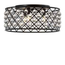 Gabrielle Three-Light LED Flush Mount Ceiling Fixture - Oil Rubbed Bronze and Clear