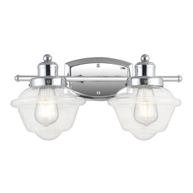 Orleans Two-Light LED Bathroom Vanity Fixture - Chrome