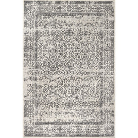 Ferro Filigree 120"L x 93"W Area Rug - Gray/Black