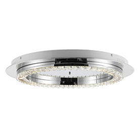 Cristal 24" Flush Mount Ceiling Fixture - Chrome