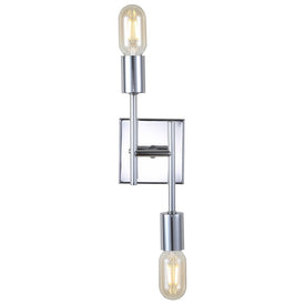 Turing Two-Light LED Wall Sconce - Chrome