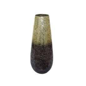 18" Crackled Glass Vase - Plum Ombre