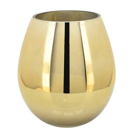 8" Metallic Glass Vase - Gold