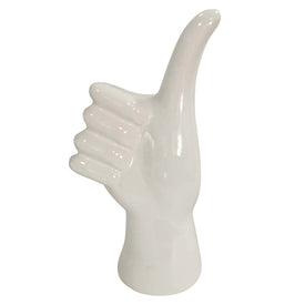 6" Thumbs Up Table Decoration - White