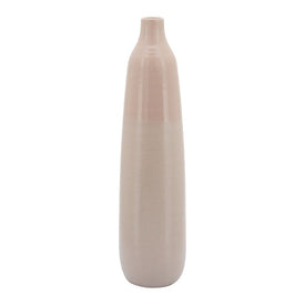 22" Ceramic Bottle Vase - Blush