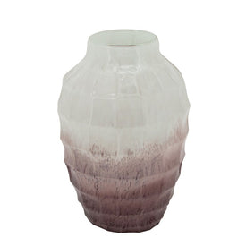 12" Two-Tone Glass Vase - Blush