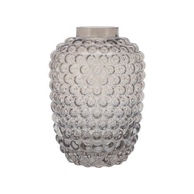 8" Bubbled Glass Vase - Brown