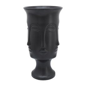 15" Multi Faced Vase - Black