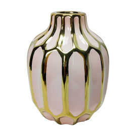 Ceramic Vase - Blush/Gold