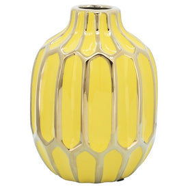 Ceramic Vase - Yellow/Gold