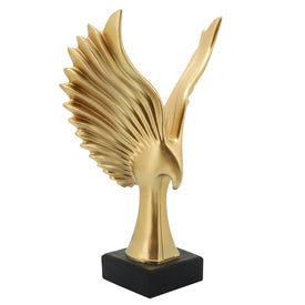 20" Polyresin Eagle Sculpture - Gold