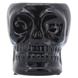5" Ceramic Skull Vase - Black