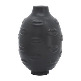 10" Lips Vase - Black