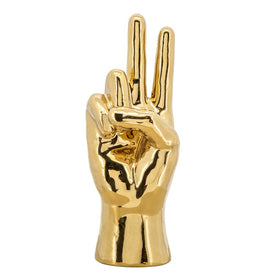 6" Peace Sign Table Decoration - Gold