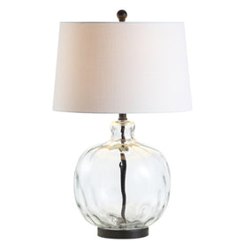 Rae Glass Table Lamp - Clear and black