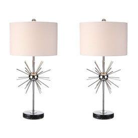 Aria Table Lamps Set of 2 - Chrome