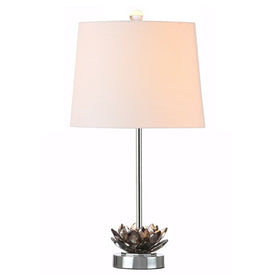 Amelia Table Lamp - Smoke Gray and Chrome