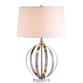 Logan Table Lamp - Polished Nickel and Clear