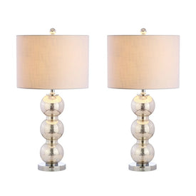 Bella Table Lamps Set of 2 - Mercury Silver